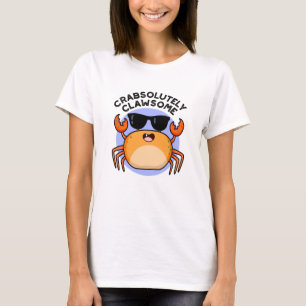 T-shirt Crabe Clawsome Funky Crabe Pun