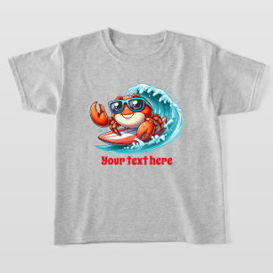 T-shirt crabe cool ajouter texte plage unisex