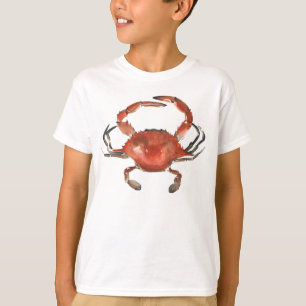 T-shirt Crabe d'aquarelle - rouge