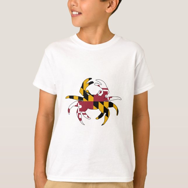 T-shirt Crabe de drapeau du Maryland (Devant)