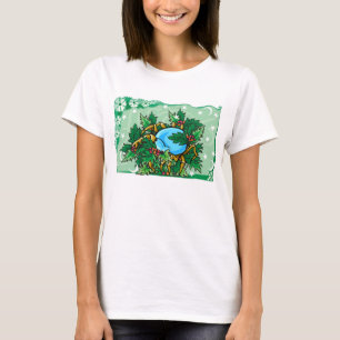 T-shirt Crabe du cancer floral à Holly