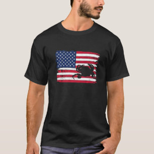 T-shirt Crabe écrevisse drapeau américain 4 juillet patrio
