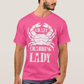 T-shirt Crabe fou Lady Crab Fishing 