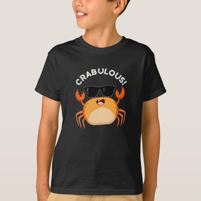 T-shirt Crabe Funny Crabe Pun Dark BG (Devant)