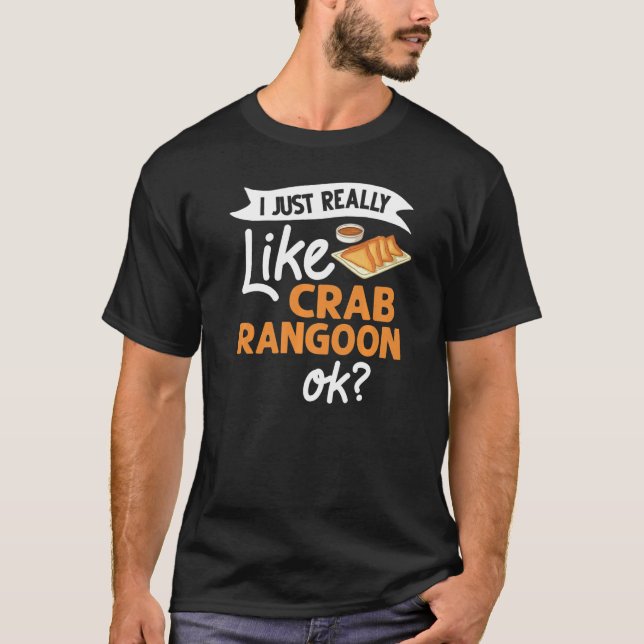 T-shirt Crabe Rangoon Crème Fromage Wontons Sauce de tremp (Devant)