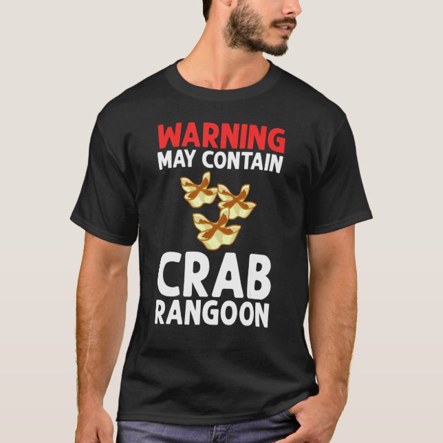 T-shirt Crabe Rangoon Crème Fromage Wontons Sauce de tremp (Devant)