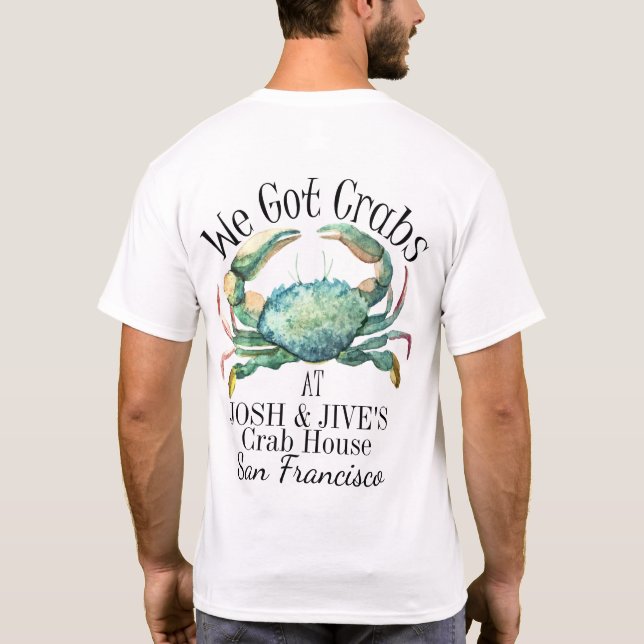 T-shirt Crabs Restaurant de fruits de mer Chemise (Dos)