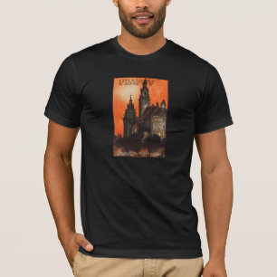 T-shirt Cracovie Pologne - Poster de voyage polonais Vinta