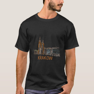 T-shirt Cracovie Ville Pologne Cadeau Souvenir Pour Hommes
