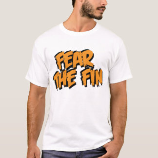T-shirt Craignez le logo d'aileron (orange)
