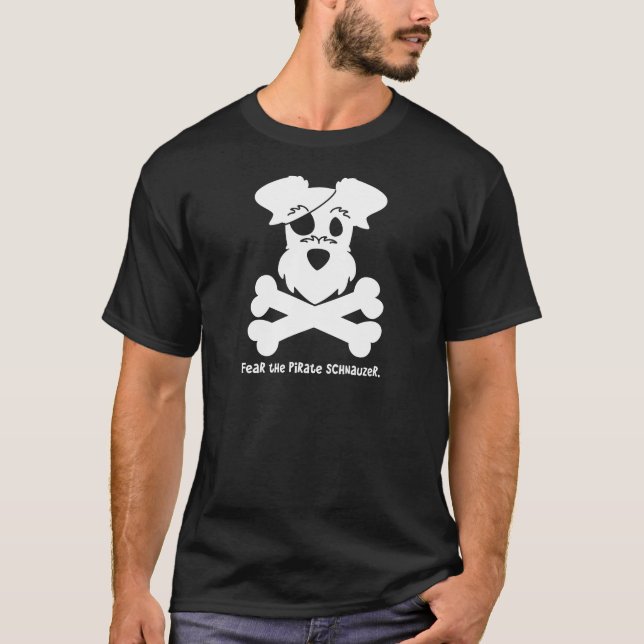 T-shirt Craignez le Schnauzer de pirate (Devant)
