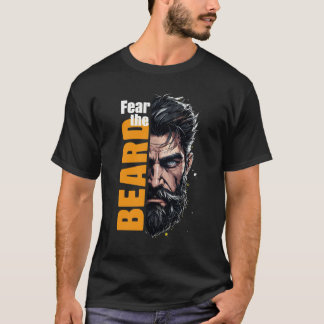 T-shirt Craindre la demi-face de la barbe