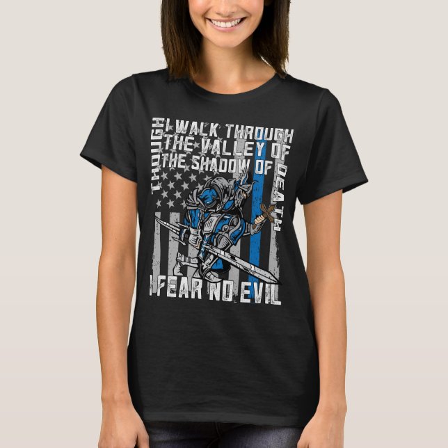 T-shirt Crainte du croisé I de police aucun mal (Devant)
