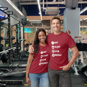 T-shirt Cranberry Manger Sleep Gym Icône de répétition