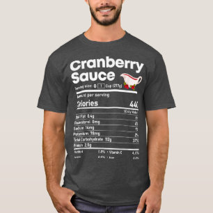 T-shirt Cranberry Sauce Nutrition Facts Thanksgiving Chris