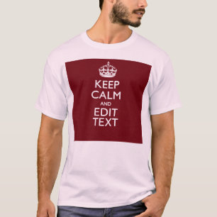 T-shirt Cranberry Wine Bourgogne Gardez Le Calme Demandez