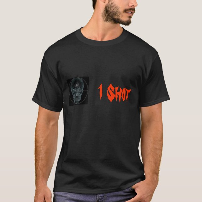 T-shirt Crâne 2, 1 tir de réticule (Devant)