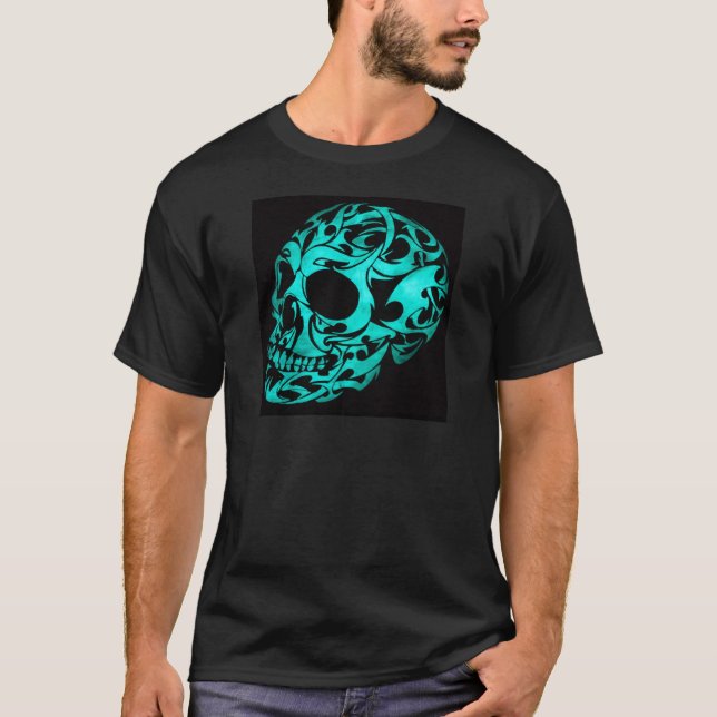 T-shirt crâne 3D gothique (Devant)