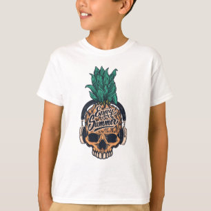 T-shirt Crâne à ananas avec casque