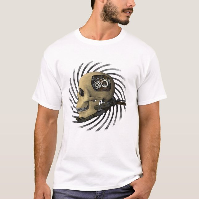T-shirt Crâne A.I. Steampunk (Devant)