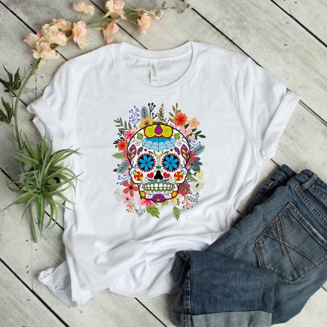 T-shirt Crâne à sucre Dia De Los Muertos (Créateur téléchargé)