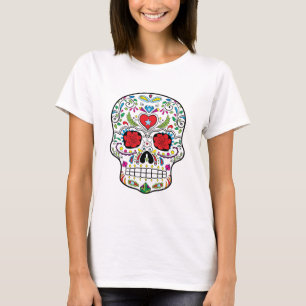 T-shirt Crâne à sucre Dia Des Los Muertos Produits styli