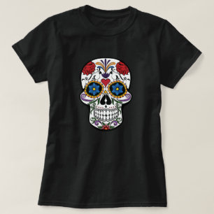 T-shirt Crâne à sucre fleuri coloré