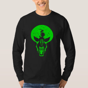 T-shirt Crâne Alien - Crâne Alien vert d'horreur - Peuple 