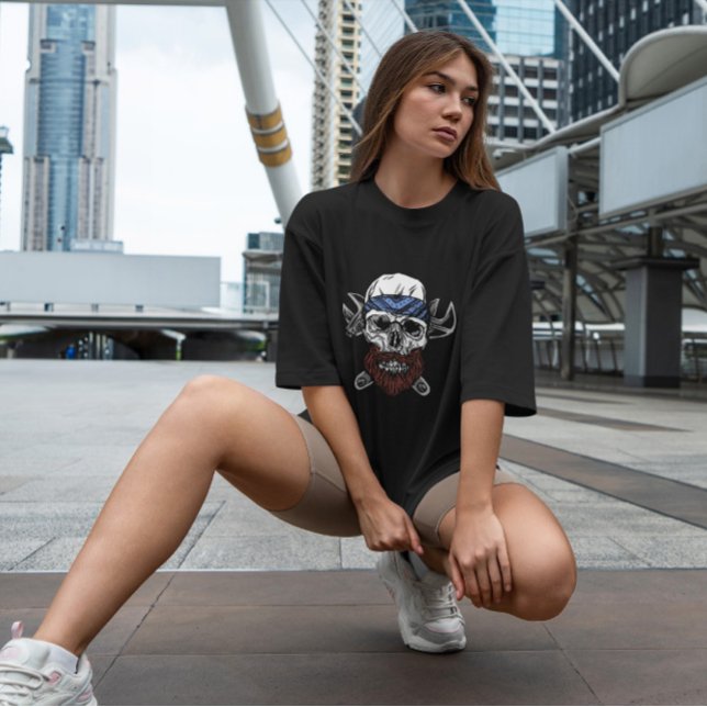 T-shirt Crâne avec barbe (Créateur téléchargé)
