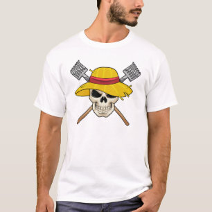 T-shirt Crâne avec Casquette en fermier avec gâteau