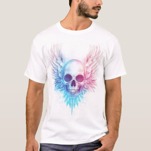 T-shirt Crâne avec des ailes d'ange