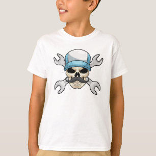 T-shirt Crâne avec Moustache et clé