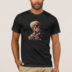 T-shirt Crâne avec une cigarette brûlante par Van Gogh