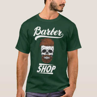 T-shirt Crâne Barbershop avec barbe