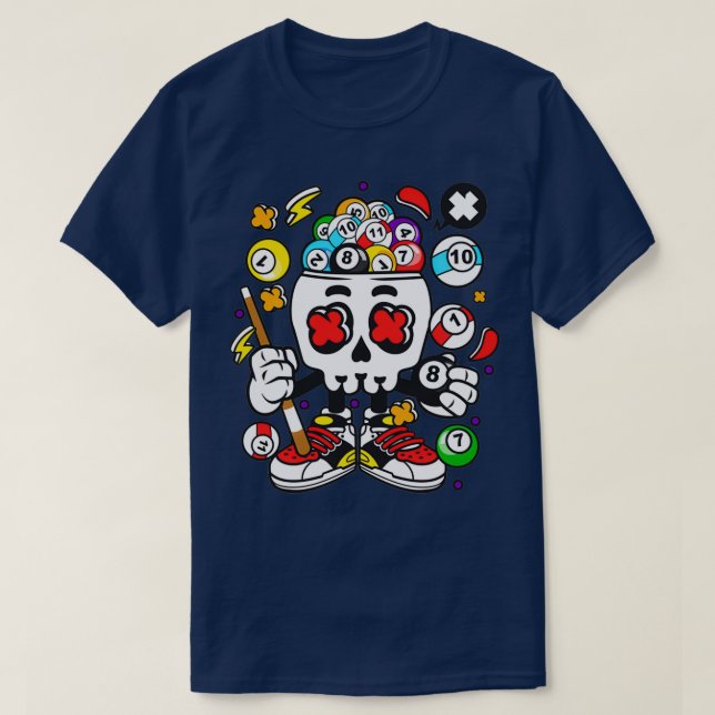 T-shirt Crâne billiard (Design devant)