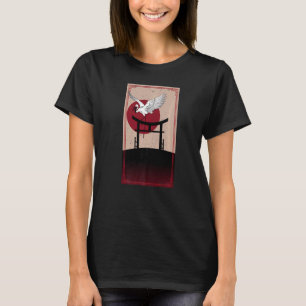 T-shirt Crane Bird Retro Vintage 90 Style Japonais Graphiq