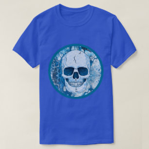 T-shirt Crâne bleu cool