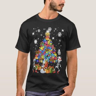 T-shirt crâne cadeau de noël arbre pour hommes femme autis