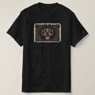 T-shirt Crâne Citrouille de Rune Mystique   NOIR SEULEMENT