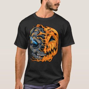 T-shirt Crâne Citrouille fondu