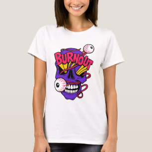 T-shirt Crâne d'art avec épuisement