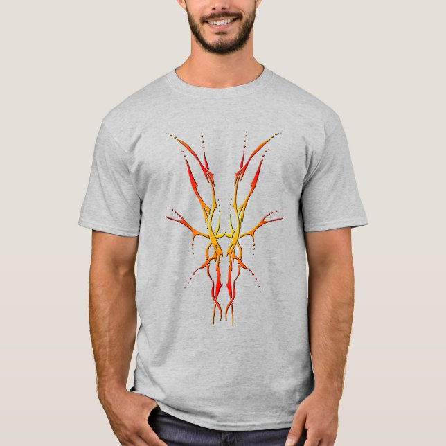 T-shirt Crâne de cerf Conception tribale pour chasseurs de (Devant)