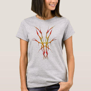 T-shirt Crâne de Cerf Tribal Flamme Design de Chasse