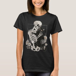 T-shirt Crâne de Chat Chaton Mignon Squelette Halloween Ho