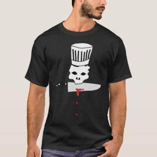 T-shirt Crâne de chef rétro avec couteau Anthony Bourdain&