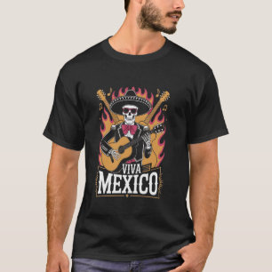 T-shirt Crâne de Cinco De Mayo Sombrero Fête Crâne Mexicai