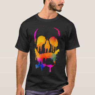 T-shirt Crâne de couleur fondue