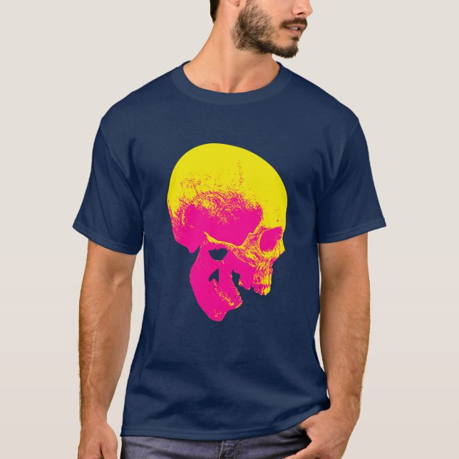 T-shirt Crâne de couleurs primaires (Devant)
