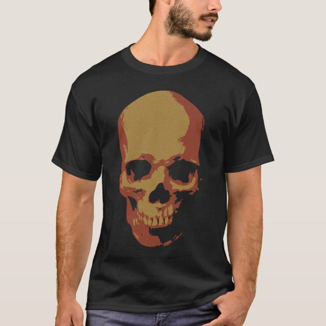 T-shirt Crâne de Feu : Art Gothique Sombre (Devant)