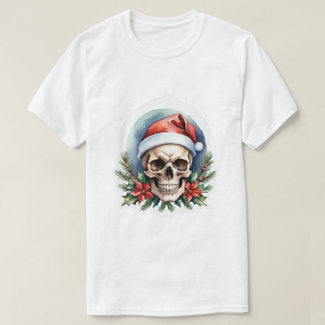 T-shirt Crâne de Noël (Design devant)